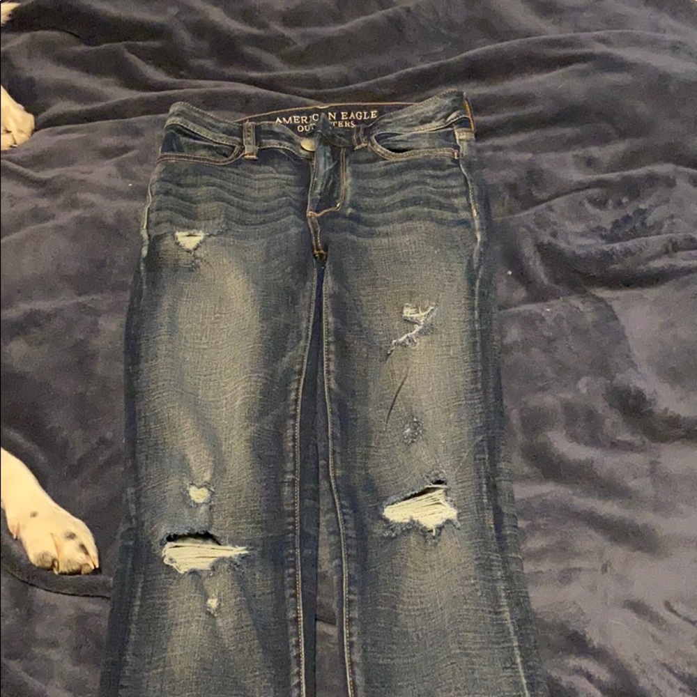 blue wash ae jeans